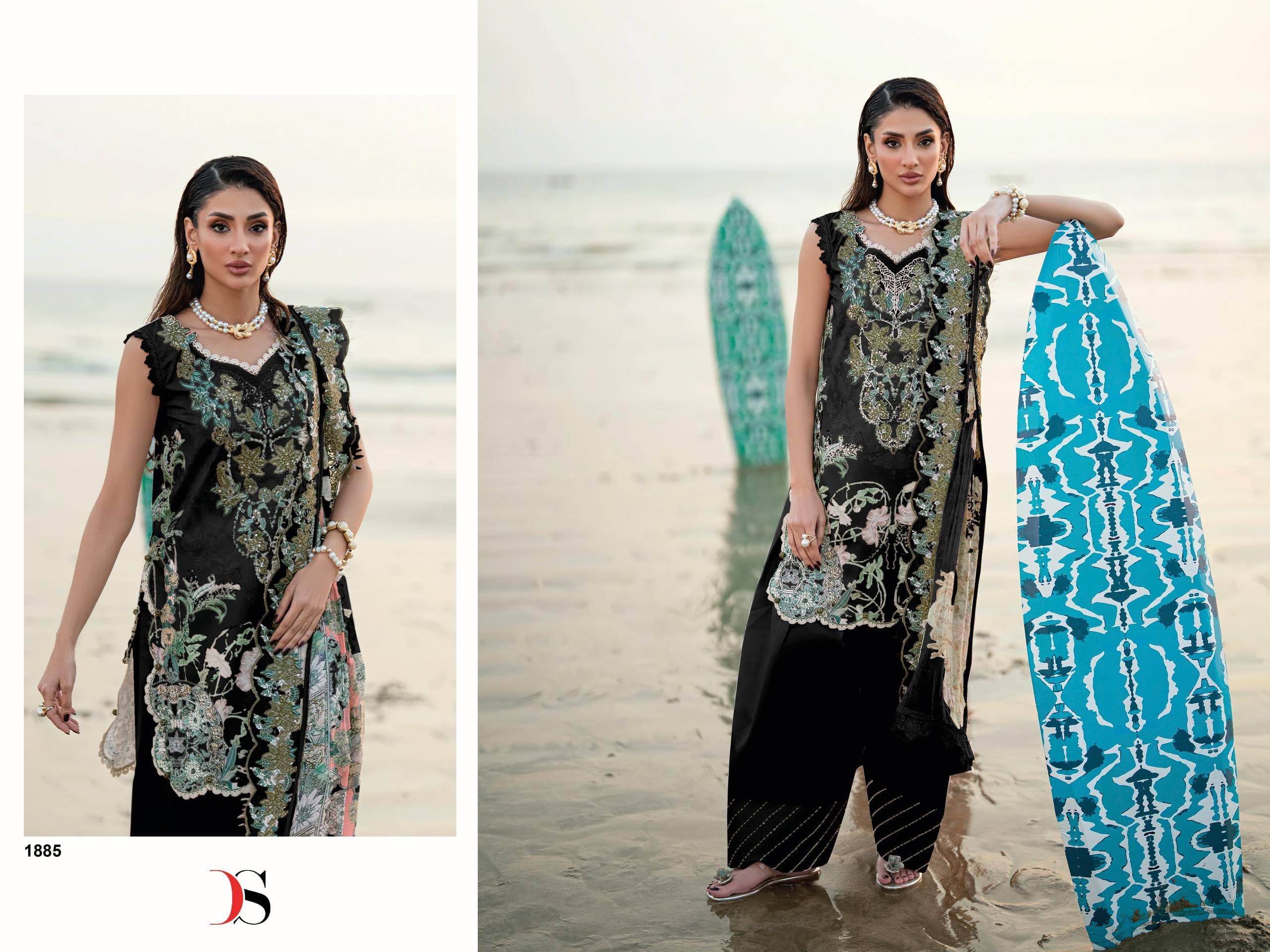 Jade Needle wonder -6 By Deepsy 1881 to 1888 Pakistani Stylish Beautiful Colourful Printed & Embroidered Party Wear & Occasional Wear Pure Viscose Rayon Dresses At Wholesale Price
